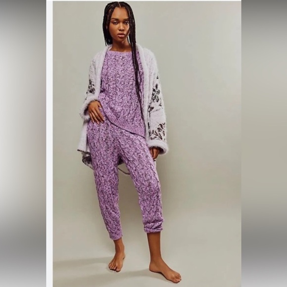 Free People Pants - Free People Intimately Under The Mistletoe Joggers In Purple